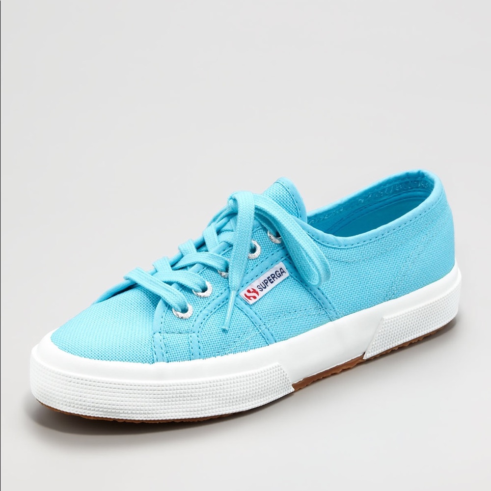Superga Turquoise Blue Laced Classic Cotu Sneakers
